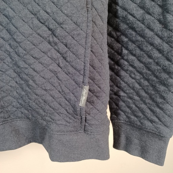 Eddie Bauer Mens Quilted 1/4 Snap Lightweight‎ Pullover Jacket Charcoal Gray M - Picture 5 of 8
